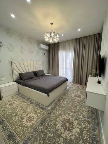 аренда однокомнатной квартиры бишкек: 1 комната, Душевая кабина, Постельное белье, Кондиционер — 25