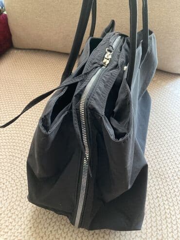 Ковролин: Большая черная сумка-тоут - Материал: плотная ткань (на вид — — 2