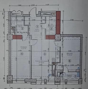 real sight: 3 комнаты, 74 м², Элитка, 14 этаж, Готовая ПСО (под самоотделку) — 3