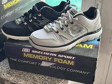 хит кушон: Мужские кроссовки, 40, 40.5, 41, Skechers, Новый, цвет - Черный, Самовывоз — 1