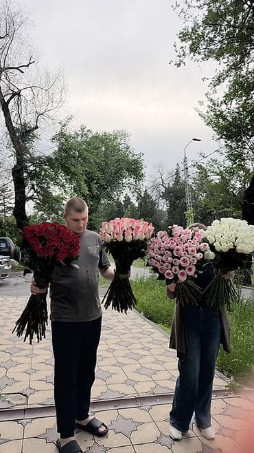 Большие моносборные букеты роз - Ассортимент оттенков