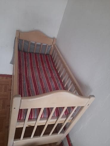 детский аниматор на дом: Детская односпальная кровать, Б/у, Для девочки, Для мальчика, С матрасом, Дерево, Самовывоз — 2