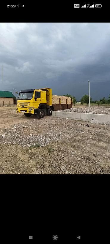 экскаватор w60: Самосвал Howo (CNHTC) 371, желтый. - Колесная формула 6x4. - Мощность — 7
