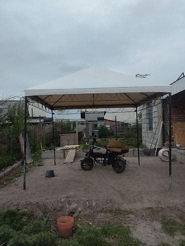 small table: Садовая беседка/шатер с металлическим каркасом и двускатной тентовой — 2