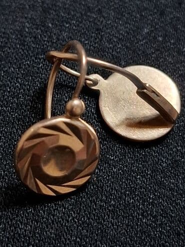 бижутерия tiffany: Серьги, Проба 583, Без вставки, Женские, Б/у — 1