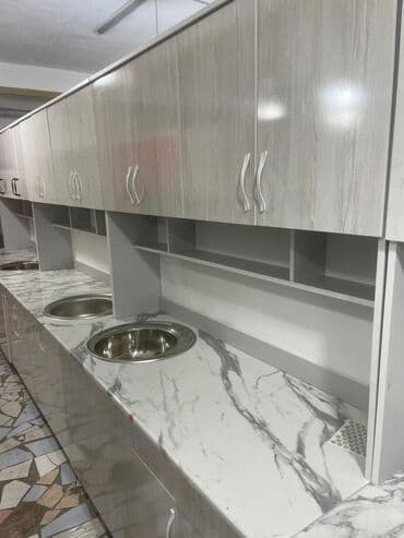 кухонный бувет: Кухонный гарнитур, Новый, цвет - Белый, ДСП, Бесплатная доставка — 15