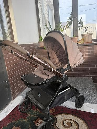 детская игрушечная коляска: Коляска, Другой бренд, цвет - Коричневый, Б/у, Самовывоз — 2