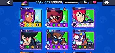 fallout 4: Игровой аккаунт Brawl Stars - Прогресс: 104 из 105 бойцов, путь к — 1
