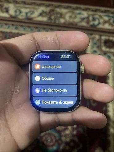 apple watch 3 цена в бишкеке: Смарт-часы HK9 PRO - Экран: полноцветный сенсорный, квадратная форма — 4