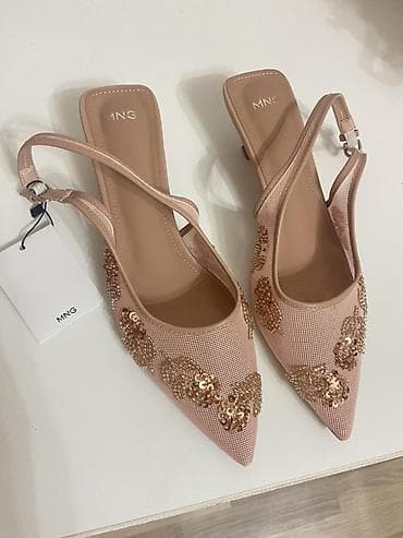 Туфли, 38.5, Mango, Жаңы, түсү - Кызгылт — 1