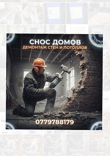 Услуги демонтажа и сноса - Снос домов - Демонтаж стен и потолков