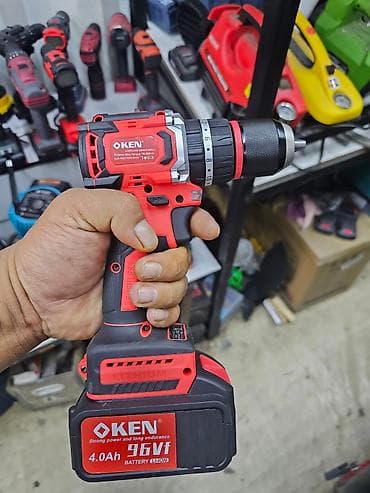 Строительное оборудование: Аккумуляторная дрель-шуруповерт KEN с напряжением 96 В и емкостью — 3