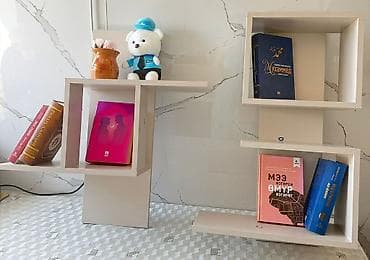 string art: Книжная полка, Новый, ЛДСП, Подвесная — 2