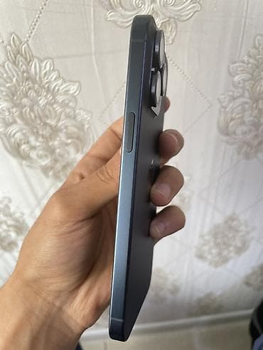 iphone cr: IPhone 15 Pro Max, Б/у, 256 ГБ, Blue Titanium, Чехол, 81 % — 6