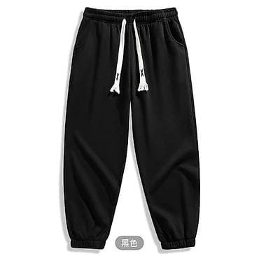 манишки футбольные: Спортивные брюки (джоггеры) черного цвета - Материал: плотный — 2