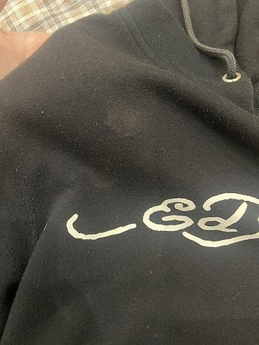 селена: Архивное Ed hardy черное худи с большим принтом на спине размер М — 8