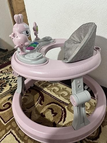 Игровые ходунки для малышей - Круглая устойчивая база с поворотными
