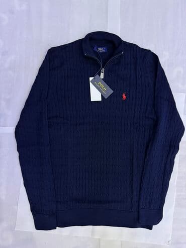 полузамок: Мужская толстовка, S, M, L, Polo Ralph Lauren, Новый, цвет - Синий, Самовывоз — 2