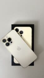 продаю лампу: IPhone 13 Pro, Б/у, 128 ГБ, Золотой, Защитное стекло, Коробка, 76 % — 1