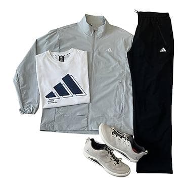 Спорттук бут кийим: Эркектердин спорттук костюму, M, L, XL, Adidas, Жаңы, түсү - Боз, Өзү алып кетүү, Акылуу жеткирүү — 1