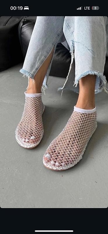 бахилы: Прозрачные сетчатые чехлы‑накладки на обувь - Модель: короткие чехлы — 1