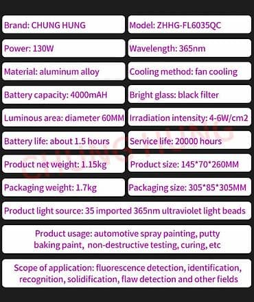 уф лампы: Ультрафиолетовый фонарик для определения шпаклевки на автомобиле — 5