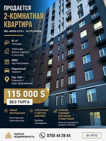 2 комнаты, 81 м², Элитка, 1 этаж, Евроремонт