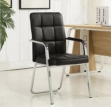 стул офисный кожаный цена: Офисный стул, Новый, цвет - Черный, Железо — 1