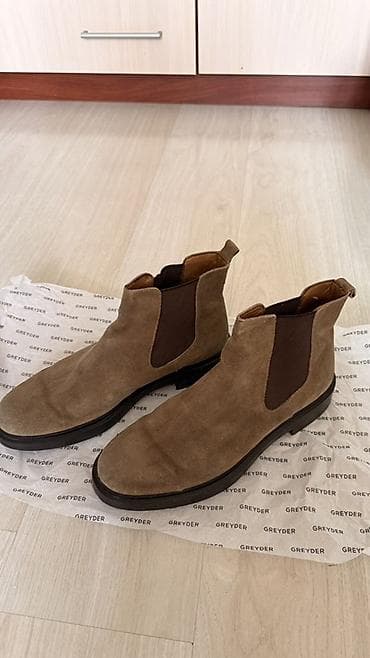 резина сапоги: Мужские ботинки, 44, Б/у, цвет - Бежевый, Самовывоз — 1