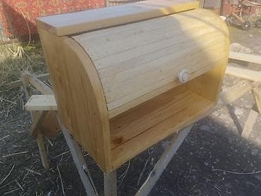 Посуда: Деревянная хлебница с раздвижной (роллетной) крышкой - Материал — 1