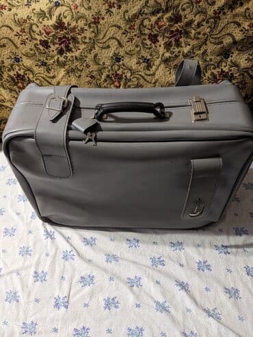 барсетка мужская кожаная ручной работы: Дорожная сумка, Материал: Искусственная кожа, Унисекс — 1