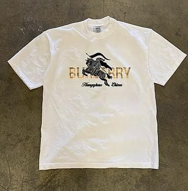 Мужская футболка, XL, Burberry, Б/у, цвет - Белый, Самовывоз, Бесплатная доставка, Платная доставка