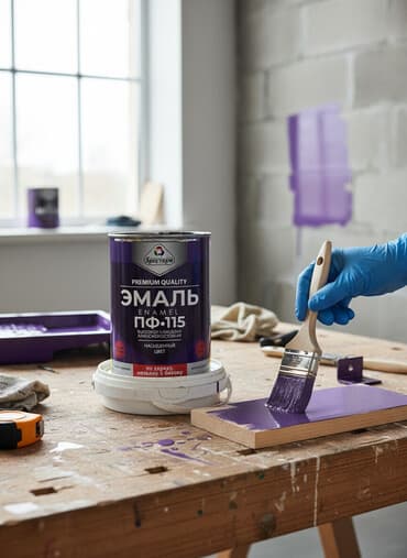 национал краска: Эмаль ПФ-115 от Spectrum в банке фиолетового цвета. Подходит для — 1