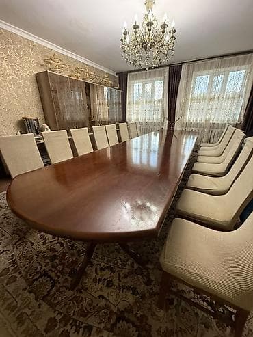 office table: Торг уместен Большой комплект: массивный раздвижной стол + комплект — 2