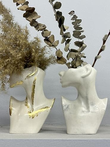 Декоративные вазы в современном стиле - Скульптурные вазы-бюсты