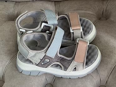 Женская обувь: Женские спортивные сандалии - Цвет: серый с акцентами — 2