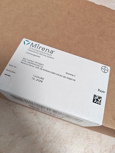 Мед. товарлар: Mirena (Мирена) — внутриматочная система с левоноргестрелом 52 mg — 3