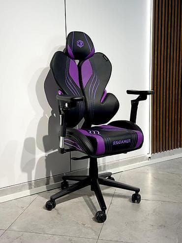 moza racing: Игровое кресло, Новый, С колесиками, цвет - Фиолетовый, Кожа — 3