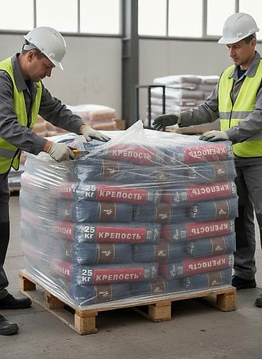 Строительная смесь "Крепость" в мешках по 25 кг. Эта универсальная