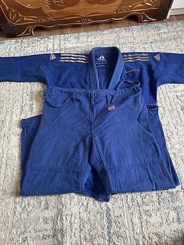 одежда рашгард: Кимоно для дзюдо/самбо Adidas (синее), комплект куртка + штаны — 2
