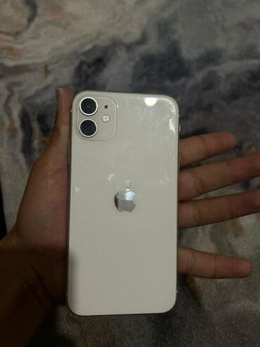 oneplus ace 2 pro цена бишкек: IPhone 11, Колдонулган, 64 ГБ, Ак, Коргоочу айнек, Кабель, 100 % — 1