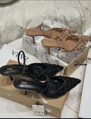 Личные вещи: Туфли, 38, Zara, Новый, цвет - Черный, Платная доставка, Самовывоз — 2