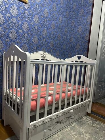 кровати в рассрочку: Детская кроватка из массива/МДФ в классическом стиле, белый цвет — 2