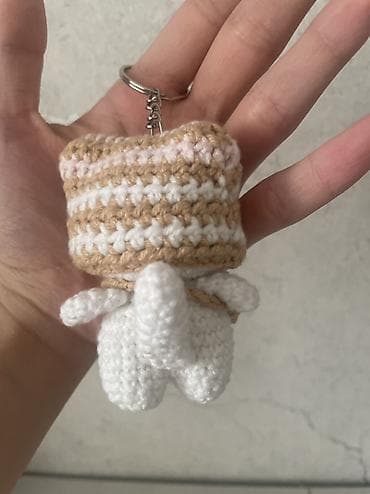 kipling monkey: Брелок, Текстиль, Новый, цвет - Белый — 3