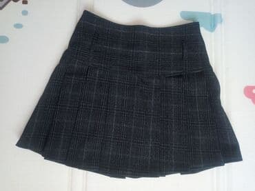 Юбка, Модель юбки: Теннисная, Мини, Шерсть, Низкая талия