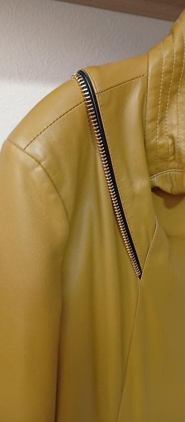 женская кожанный плащ: Кожаная куртка, Натуральная кожа, Удлиненная модель, 2XL — 3