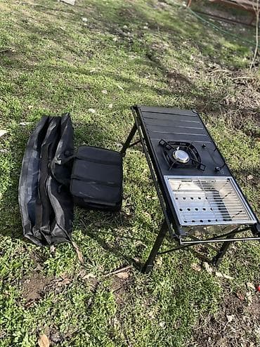 стол с диваном: Складной походный стол, Новый, Другой материал, цвет - Черный — 5