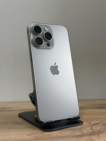 Техника жана электроника: IPhone 15 Pro Max, Колдонулган, 256 ГБ, Natural Titanium, Коргоочу айнек, Каптама, 87 % — 2