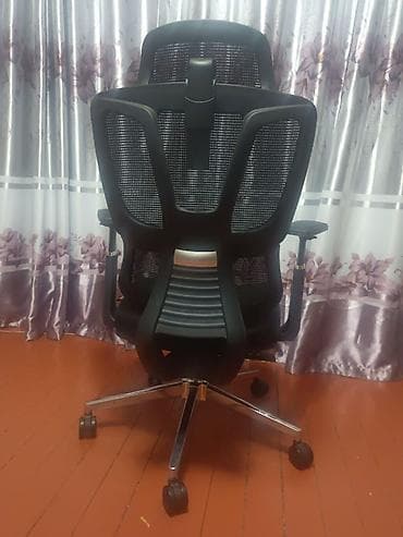 Игровые кресла: Игровое кресло, Б/у, С колесиками, цвет - Черный — 3