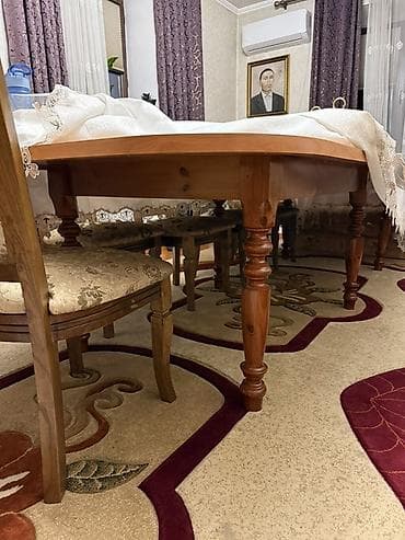 секвоя продажа: Стол и стул для зала, Б/у, цвет - Коричневый — 2